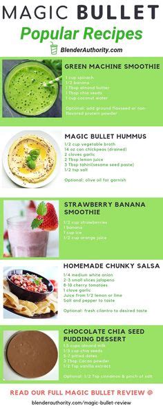 I would like to use the blender to make things like salsa, fruit smoothies and also recipes that i can freeze for later use. The 25+ best Magic bullet recipes ideas on Pinterest ...