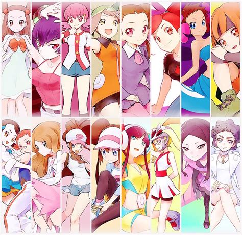 Female Pokémon Trainers Jasmin Sabrina Whitney May Roxanne Flannery Phoebe Gardenia