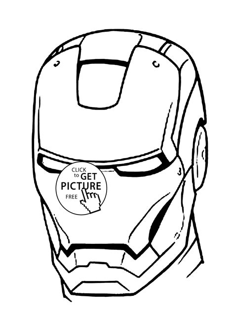 iron man mask coloring pages  kids printable