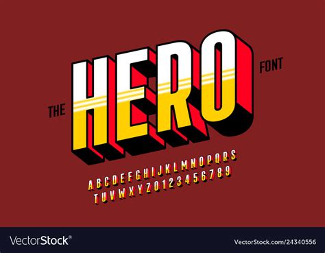 Comics Superhero Style Font Royalty Free Vector Image