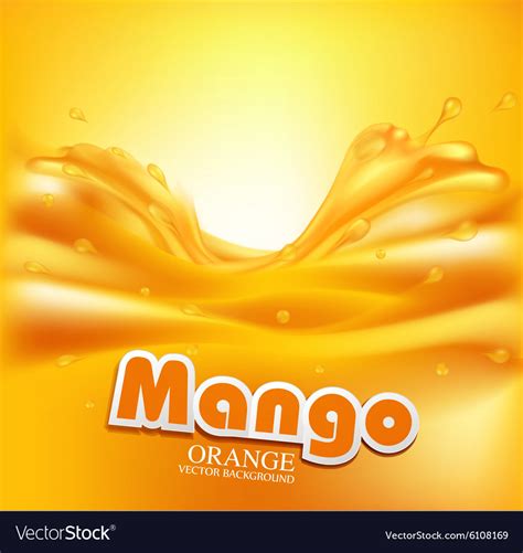 Juicy Background With Splashes Of Orange Juice Vector Image