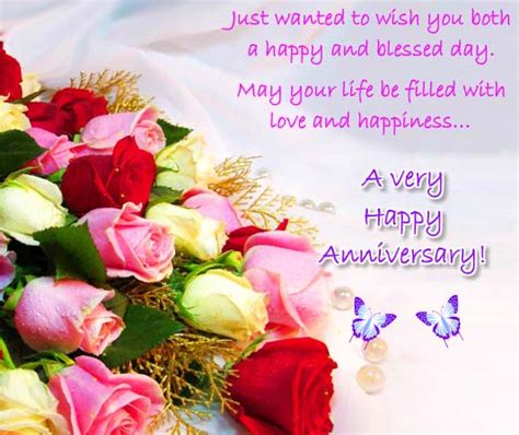 A Happy And Blessed Anniversary Free To A Couple Ecards Greeting