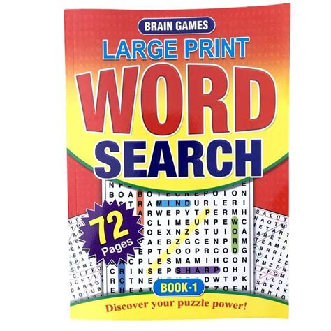 Large Print Word Search Senior Style