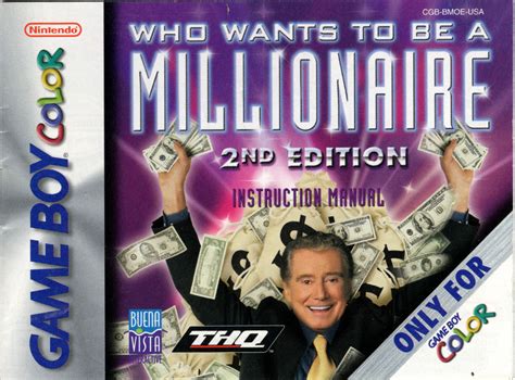 Who Wants To Be A Millionaire 2nd Edition 2001 Game Boy Color Box