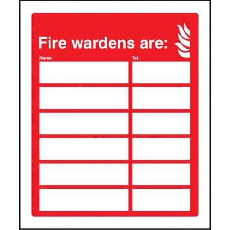 Grab weapons to do others in and supplies to bolster your chances of survival. 'Fire Wardens Are' Signs (with Space for 6 Names and ...