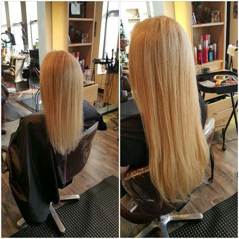 Single Process Blonde Done With Keune Highlift And Hothead Extensions Long Hair Styles Hair