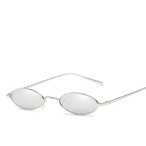 New Unisex Decorative Small Oval Golden Silver Glasses Frames With Clean Lens Spectacles