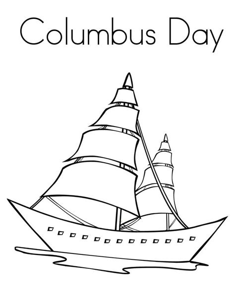 Printable Columbus Day Coloring Pages