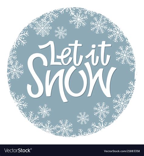 Let It Snow Lettering Royalty Free Vector Image