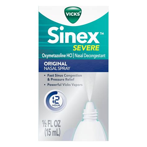 Vicks Sinex Severe Original 12 Hour Decongestant Nasal Spray Shop