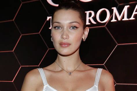 bella hadid flashes knickers as dress turns see through under camera lights daily star