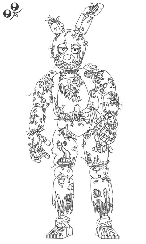 F Naf Spring Trap Coloring Pages Coloring Pages
