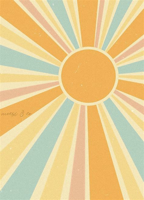 Retro Vintage Sunshine Ray Of Sunshine Wall Decor Art Print Poster