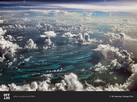 Cumulus Clouds Over The Caribbean Stock Photo Offset