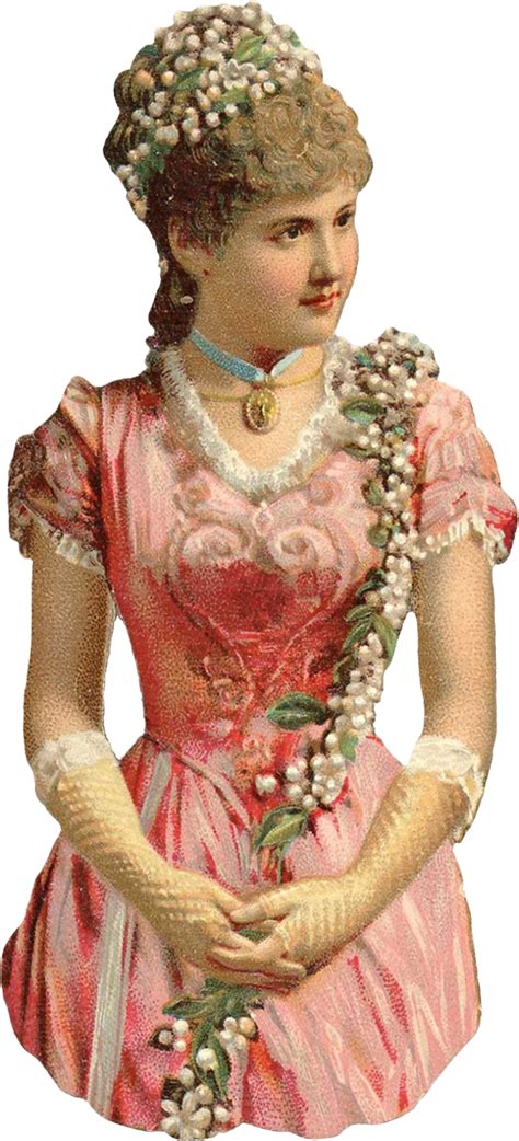 Wings Of Whimsy Victorian Scaps Glove Lady 1 Clip Art Vintage