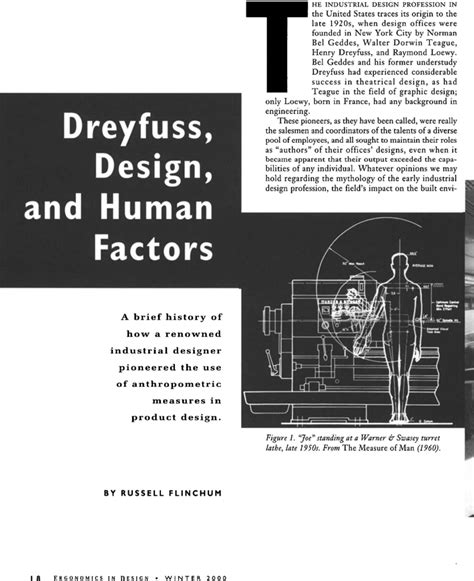 Dreyfuss Design And Human Factors Russell Flinchum 2000
