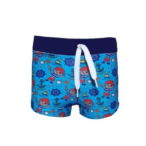 Boys Swimming Trunks Uv Costume With Tie Just Jump