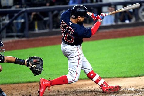 Boston Red Sox Superstar Mookie Betts Hits A 3 Run Home Run Gold