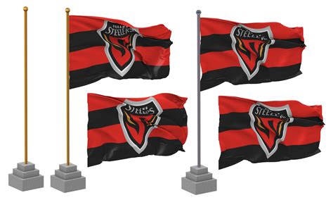 Pohang Steelers Football Flag Waving Different Style With Stand Pole