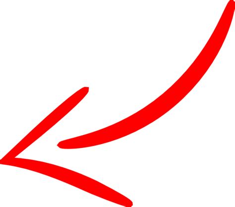 Red Arrow Left Curved Png Transparent Background Free Download 36956