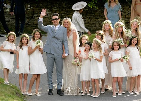 Celebrity Wedding Dresses Kate Moss Glittering Galliano Gown