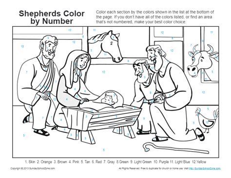 Shepherds Baby Jesus Coloring Pages Sketch Coloring Page