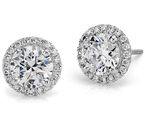 Build Your Own Earrings Review Blue Nile Halo Diamond Earrings