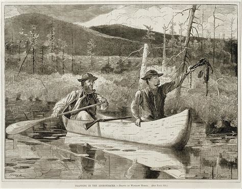 Trapping In The Adirondacks 1 Painting By Winslow Homer Fine Art America