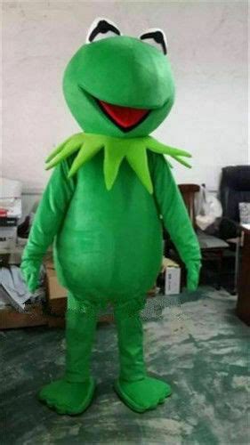 Advertising Kermit The Frog Mascot Costume Suits Adults Size Fancy
