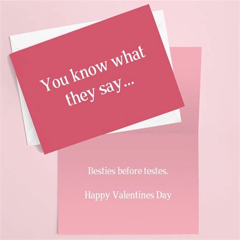 Besties Before Testes Valentines Day Card By Kk Pires™ Goods Funny Valentines Cards For