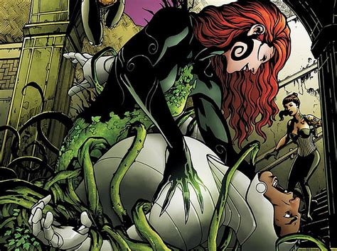 Comics Birds Of Prey Bodysuit Brown Hair Dc Comics Poison Ivy Red Hair Hd Wallpaper