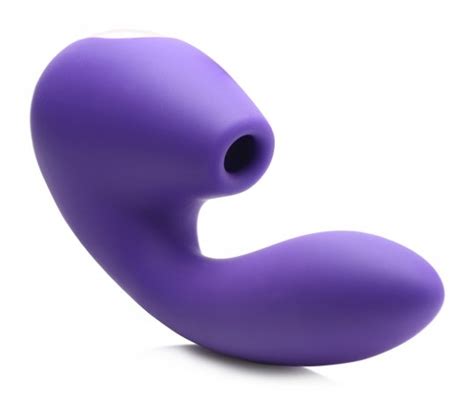 Shegasm Elevate G Spot Vibrator Clitoral Suction Silicone Dildo Vibrator Vibe Purple Wireless