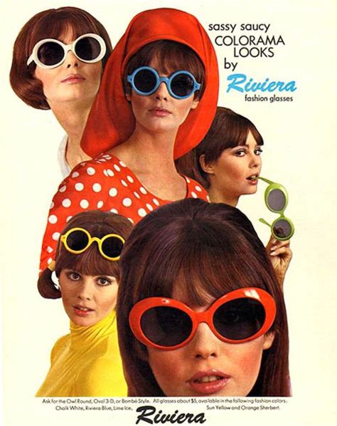 Riviera Sunglasses Ad 1966 Love How The Photos Are Layered Collaged 1960s Sunglasses Retro