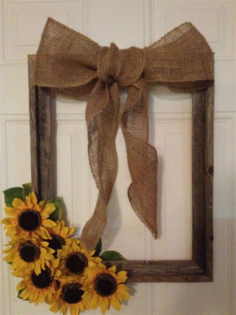 Fall Wreath Burlap And Sunflower Y Goodness Im Loving My Creation