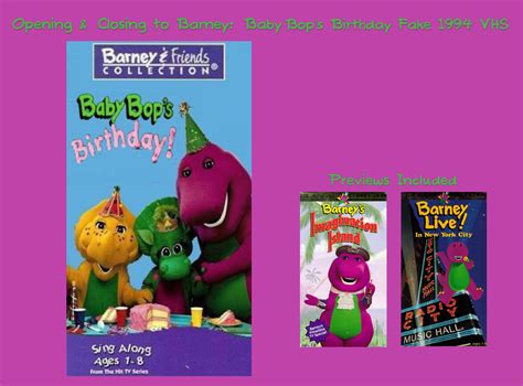 Opening And Closing To Barney Baby Bops Birthday 1994 Vhs Custom