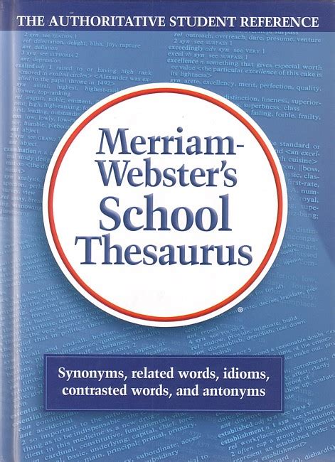 Merriam Webster School Thesaurus Seton Educational Media