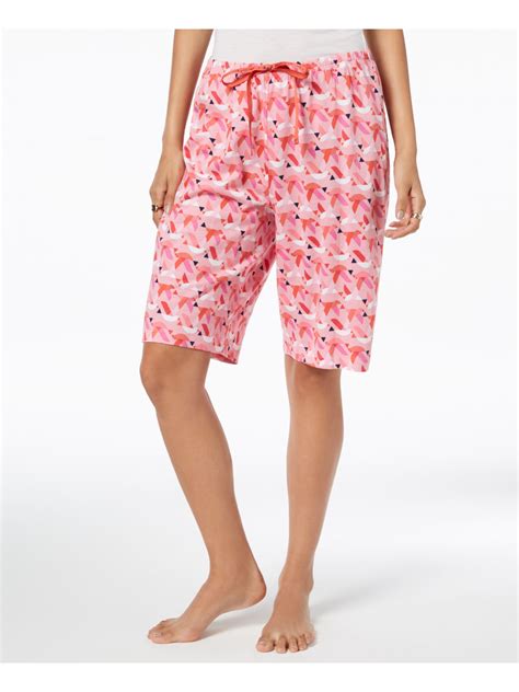 Hue Womens Pink Bird Printed Drawsting Bermuda Pajama Shorts 2x Plus Ebay