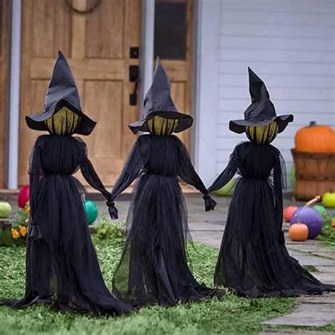 Buy Clyqyy Visiting Light Up Witches With Stakes Halloween Voice