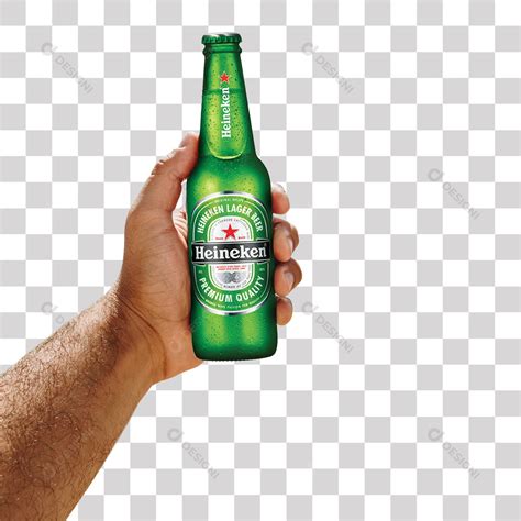 Cerveja Heineken Sendo Segurada por Uma Mão PNG Transparente Sem Fundo