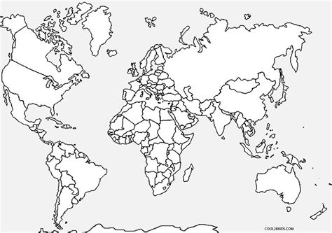 World Map Printable Coloring Page Printable World Holiday