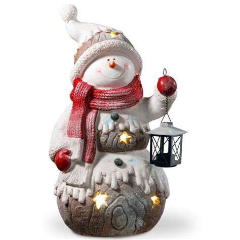 21 Lighted Snowman Décor Figurine Holiday Snowmen Christmas Cheer