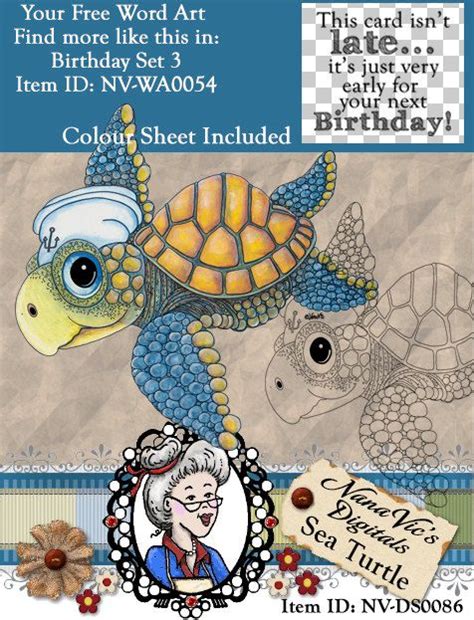 You can achieve many different looks, and with advance planning, will be able to get just the right look for the project. Sea Turtle Digital Stamp Digi Card Topper Cartoon Instant ...
