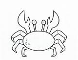 Crab Coloring Printable Animal sketch template