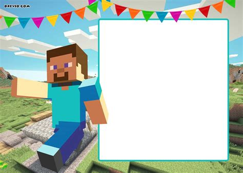 Our templates are designed to be easy to customize. FREE Printable Minecraft Birthday Invitation Template ...
