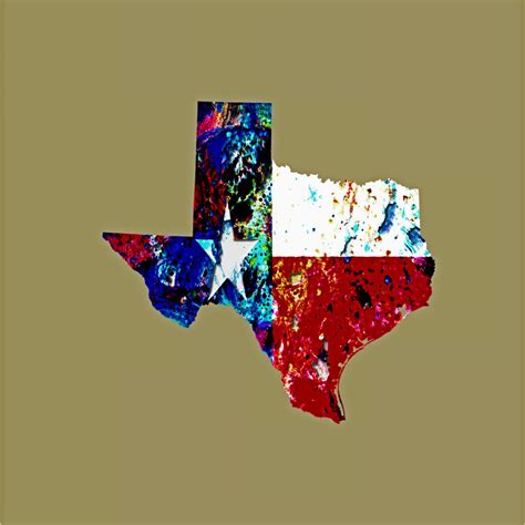 Texas Paint Splatter Painting By Brian Reaves Fine Art America