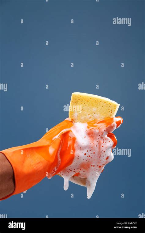 Squeezing Sponge Squeezing Wet Sponge Stock Photo Alamy