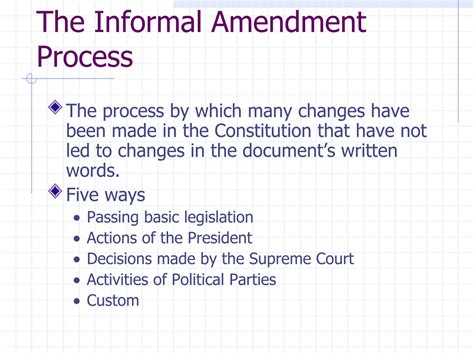 Ppt The Formal And Informal Amendment Process Powerpoint Presentation