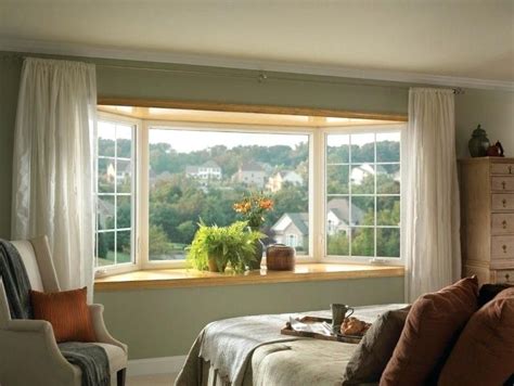 Bay Window Window Ledge Decor Diy With Curtains Bay Window Treatments