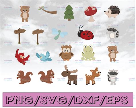 Woodland Animals Svg Bundle Woodland Creatures Svg Cricut Cut Files