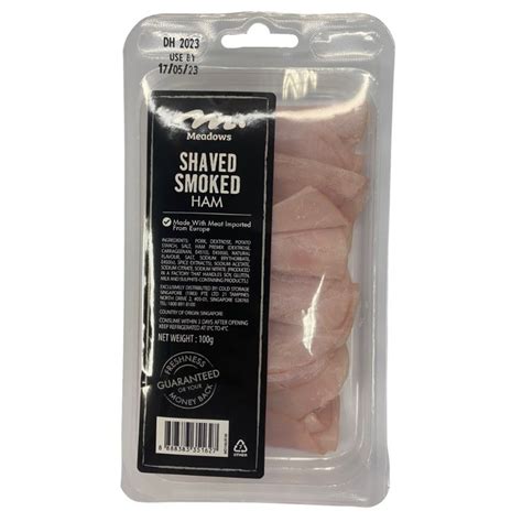 Meadows Shaved Smoked Ham 100g Cold Storage Singapore
